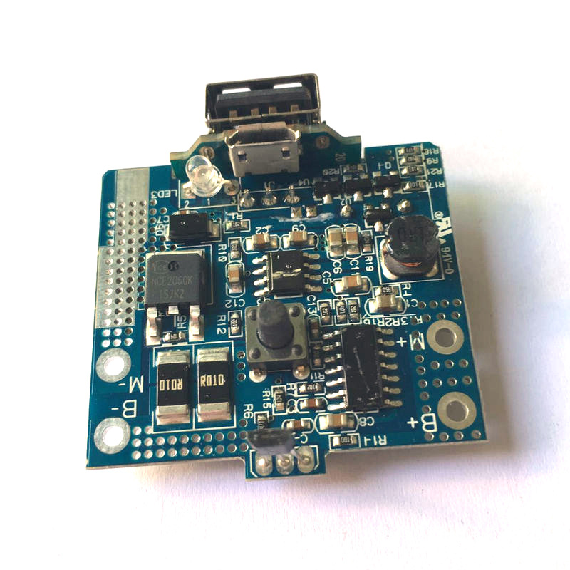 虹口便携式果汁机单节3.7V线路板带温控 充电宝 蜂鸣器PCBA电路板开发